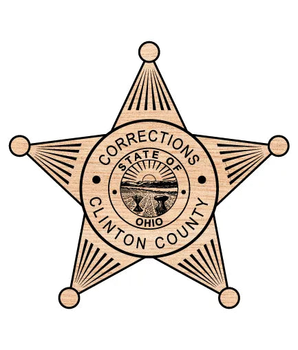 Clinton County Corrections Badge Ohio SVG Law Enforcement Vector