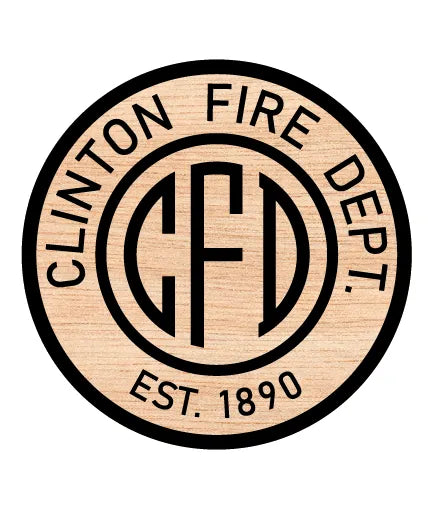 Clinton Fire Dept Logo Iowa SVG Firefighter Vector