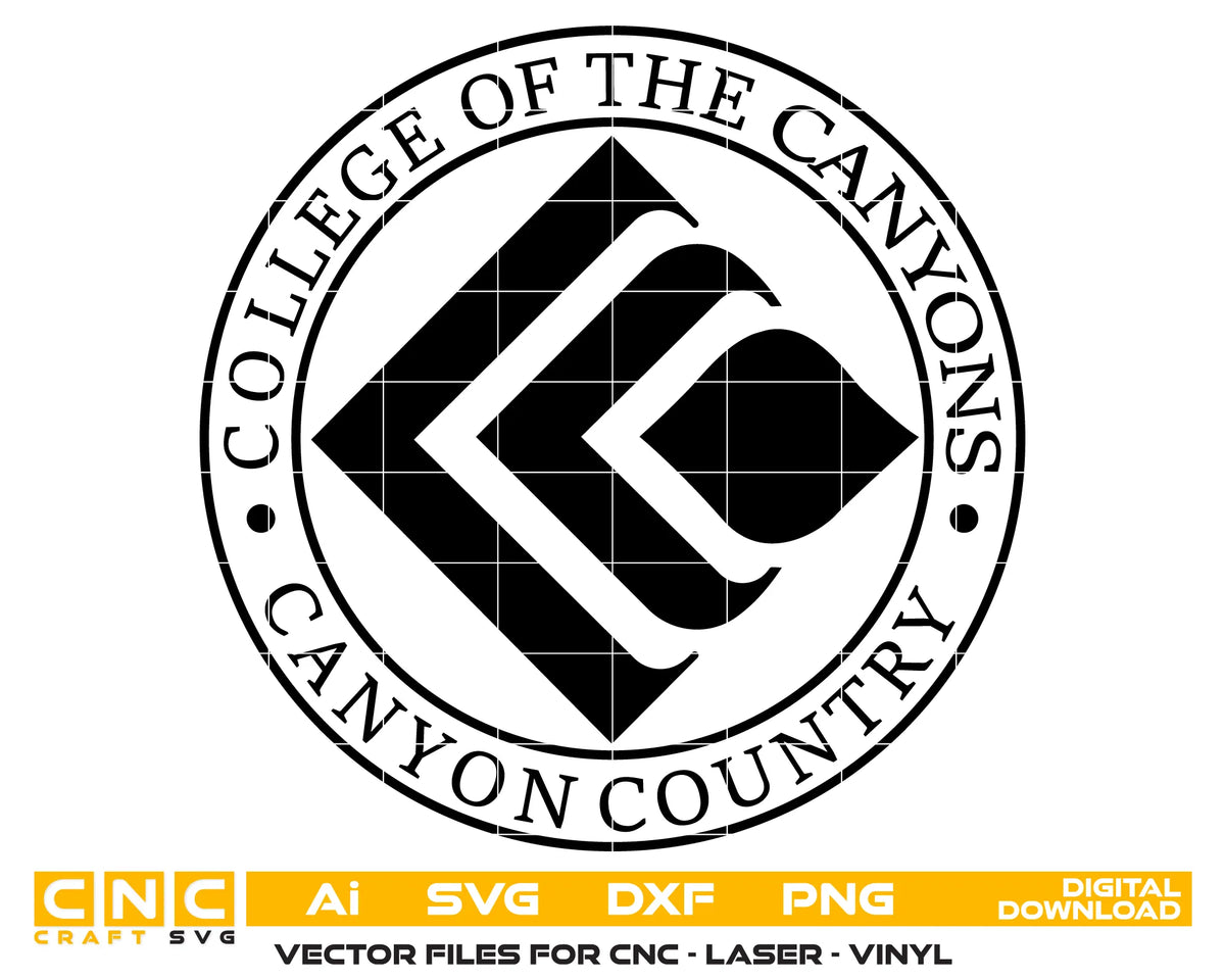 College of the Canyons Canyon Country Logo SVG Academic Vector