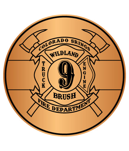 Colorado Springs Fire Department Badge SVG Station 9 Firefighter Vector