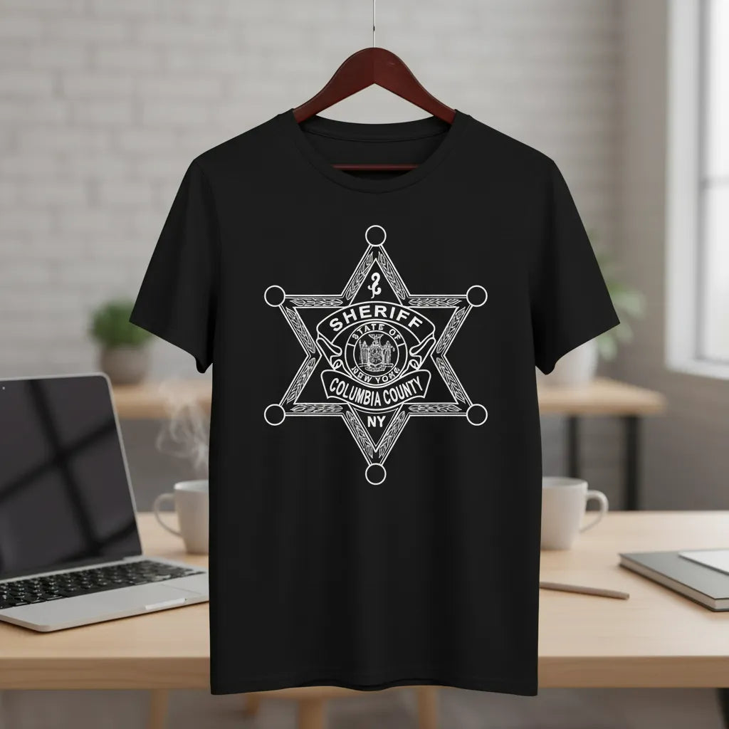 Columbia County Sheriff Badge SVG

New York Law Enforcement Vector Design

6-Point Star Sheriff Badge Engraving File

Columbia County NY Sign CNC File

State of New York Seal Vector for Laser Cutting