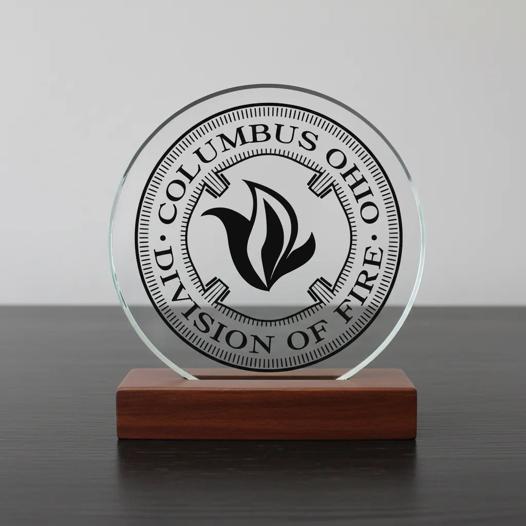 Columbus Division of Fire Logo SVG

Ohio Firefighter Vector Design

Stylized Flame Fire Rescue Engraving File

Columbus OH Fire Dept Sign CNC File

Fire Division Emblem Vector for Lasers