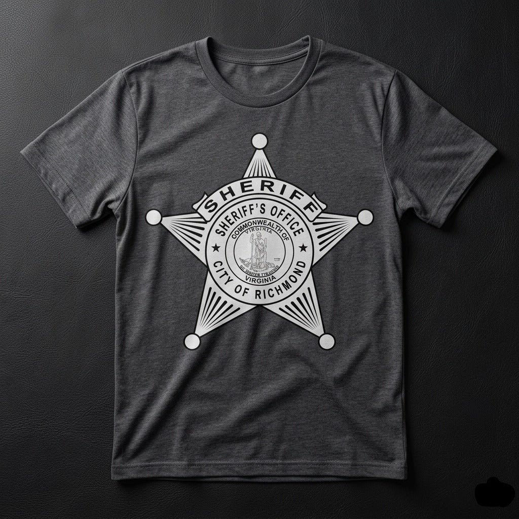 City of Richmond Sheriff's Office Badge SVG for CNC

Richmond VA Sheriff Badge Vector for Laser Engraving

City of Richmond Virginia Sheriff Emblem for Wood Carving

Professional Richmond VA Law Enforcement Shield Design

Richmond Sheriff SVG Logo for CNC Router Projects