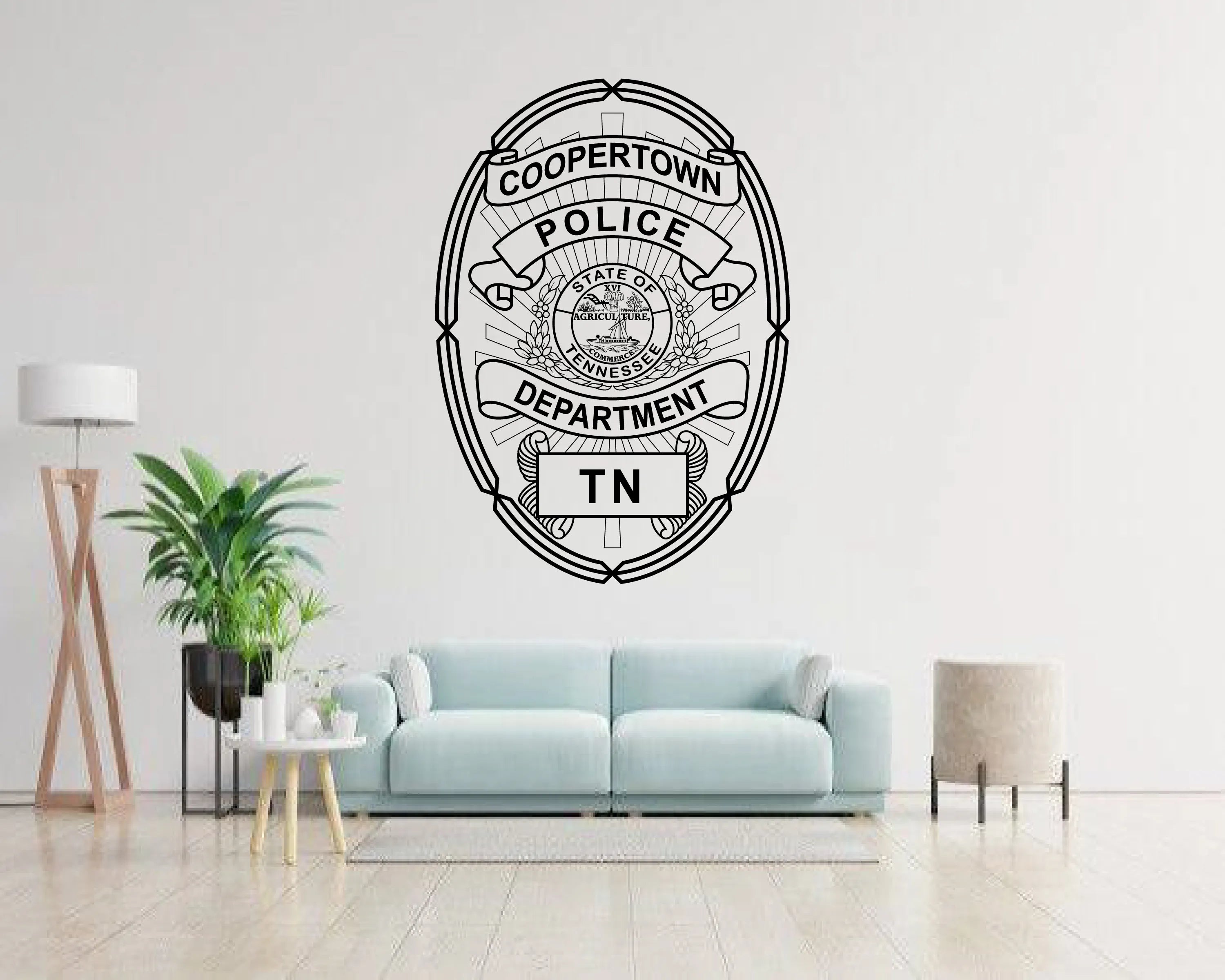 Coopertown Police Department Badge SVG Tennessee Law Enforcement Vector