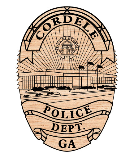 City of Cordele Georgia Police Badge SVG for CNC

Cordele GA Police Dept Vector for Laser Engraving

Cordele Georgia Police Emblem for Wood Carving

Professional Cordele GA Law Enforcement Badge Design

Cordele Police SVG Logo for CNC Router Projects