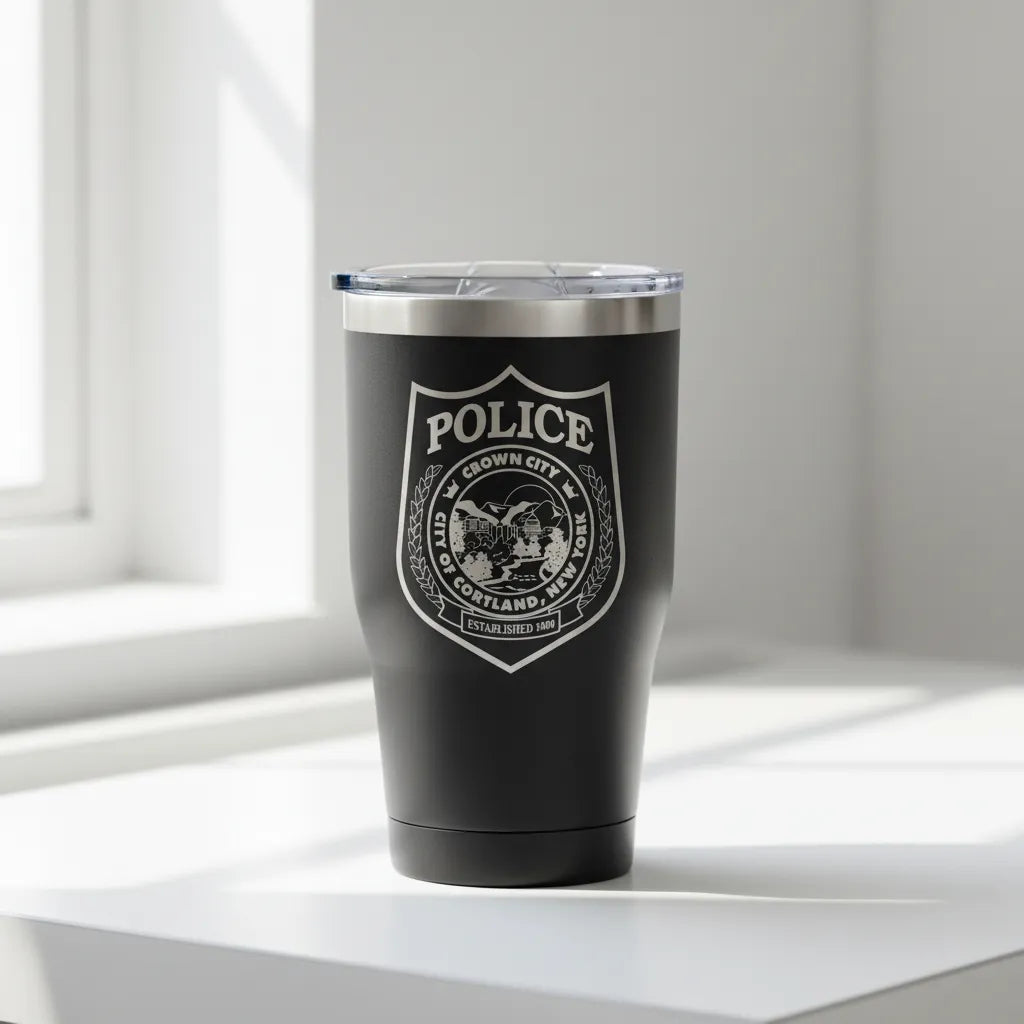 Cortland Police Patch SVG

New York Law Enforcement Vector

Crown City Shield Emblem

Officer Plaque Engraving File

Cortland Police Sign CNC File