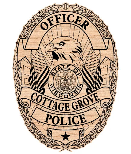 Cottage Grove Police Officer Badge SVG Wisconsin Law Enforcement Vector