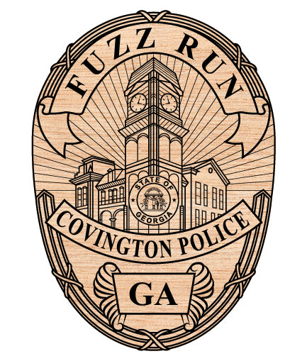 Covington Police Fuzz Run Badge SVG for CNC

Covington GA Police Fuzz Run Vector for Laser Engraving

Covington Georgia Police Clock Tower Emblem for Wood Carving

Professional Covington GA Law Enforcement Badge Design

Covington Fuzz Run SVG Logo for CNC Router Projects