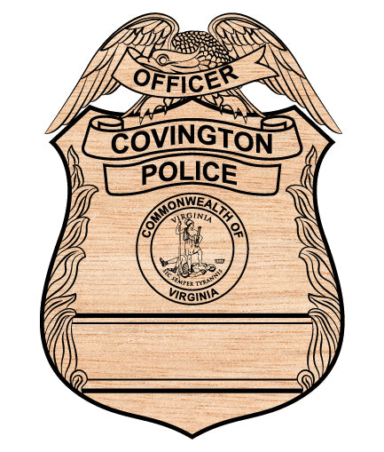 City of Covington Virginia Police Badge SVG for CNC

Covington VA Police Officer Badge Vector for Laser Engraving

Covington Virginia Law Enforcement Emblem for Wood Carving

Professional Covington VA Police Shield Vector Design

Covington VA Police SVG Logo for CNC Router Projects