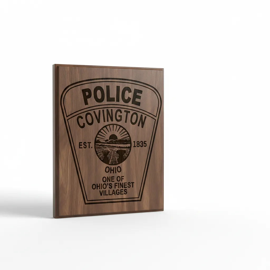 Covington Police Department Patch SVG

Ohio Law Enforcement Vector Design

Rural Sunrise Police Patch Engraving File

Covington OH Police Sign CNC File

Keystone Police Patch Vector for Lasers