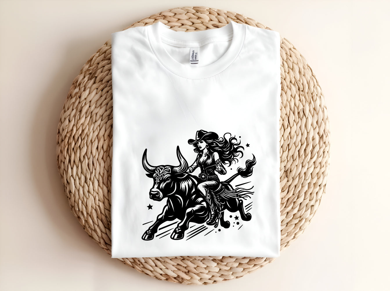 Cowgirl Riding Vector