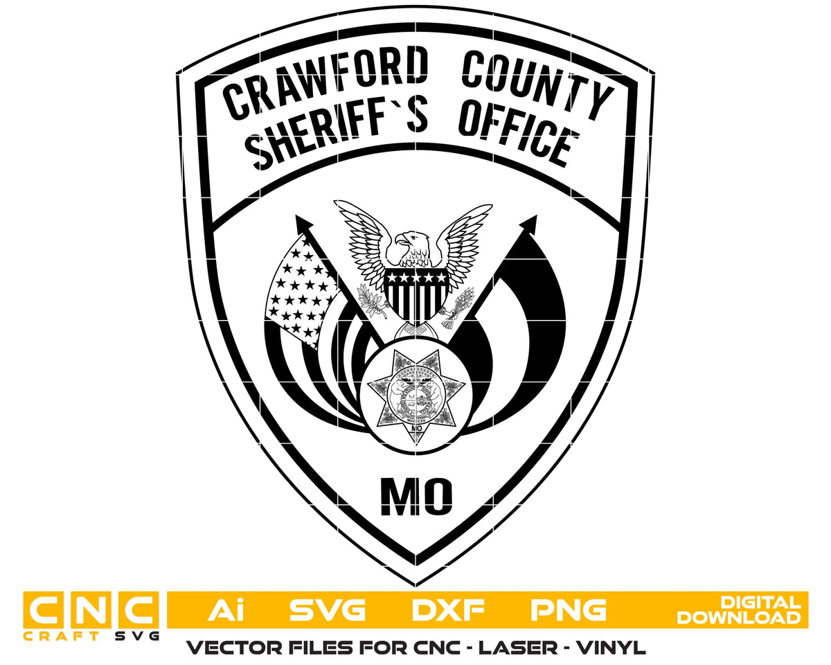 Crawford County Sheriff's Office Patch Missouri SVG Police Vector