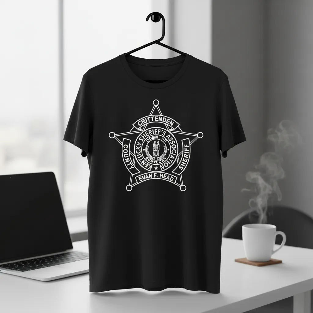 Crittenden County Kentucky Sheriff Star Badge SVG for CNC

Kentucky Sheriff's Association Badge Vector for Laser Engraving

Crittenden County KY Sheriff Emblem for Wood Carving

Professional Kentucky Law Enforcement Star Design

Crittenden County Sheriff SVG Logo for CNC Router Projects