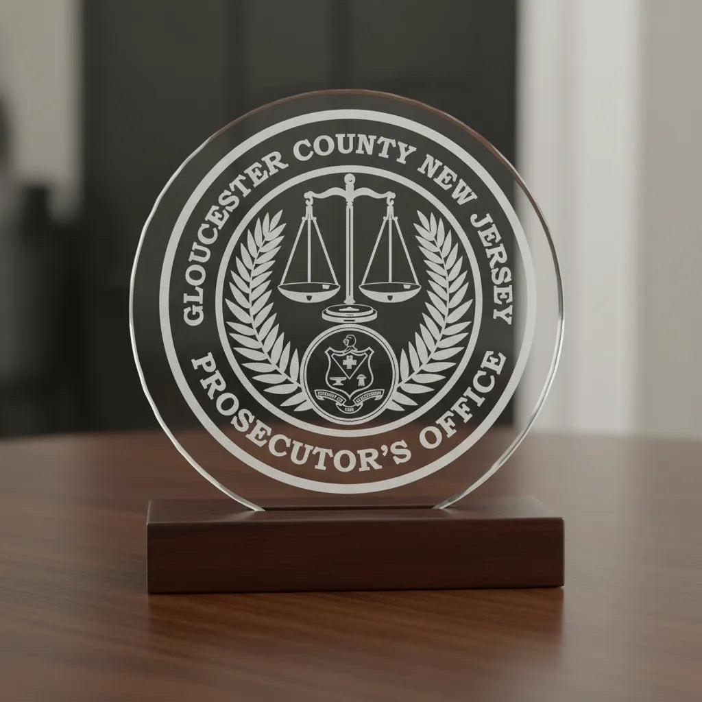 Gloucester County Prosecutor Office Seal SVG

New Jersey Law Enforcement Vector Design

Scales of Justice Legal Seal Engraving File

Gloucester County NJ Sign CNC File

Prosecutor Office Seal Vector for Lasers