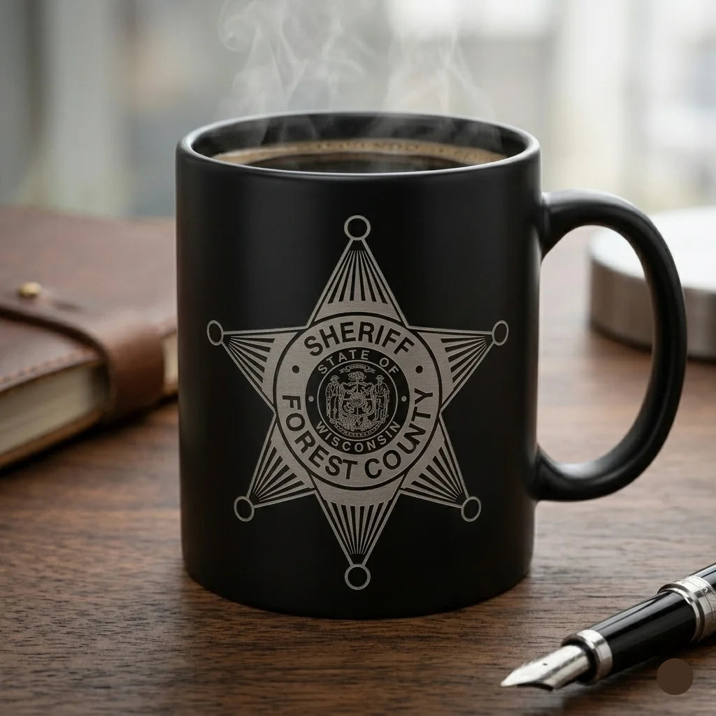 Forest County Sheriff Badge SVG for CNC

Forest County WI Sheriff Vector for Laser Engraving

Wisconsin Law Enforcement Emblem for Wood Carving

Professional Forest County Sheriff Shield Design

Forest County Sheriff SVG Logo for CNC Router Projects