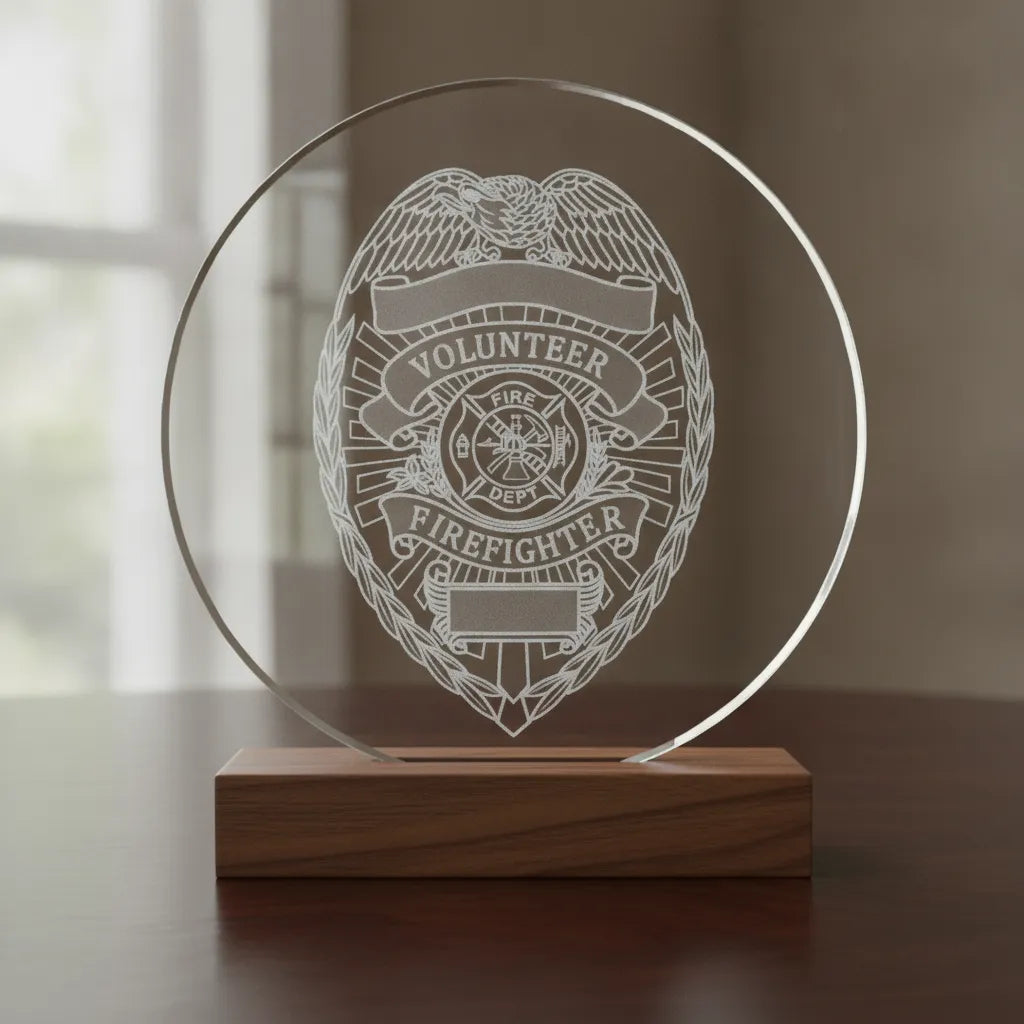 Custom Volunteer Firefighter Badge SVG

Fire Rescue Eagle Shield Vector

Blank Panel Firefighter Emblem

Firefighter Plaque Engraving File

Custom Fire Dept Sign CNC File