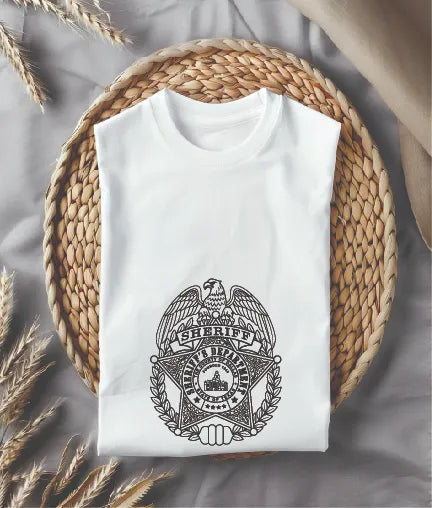 Dallas County Sheriff Cap Badge SVG Texas Law Enforcement Vector