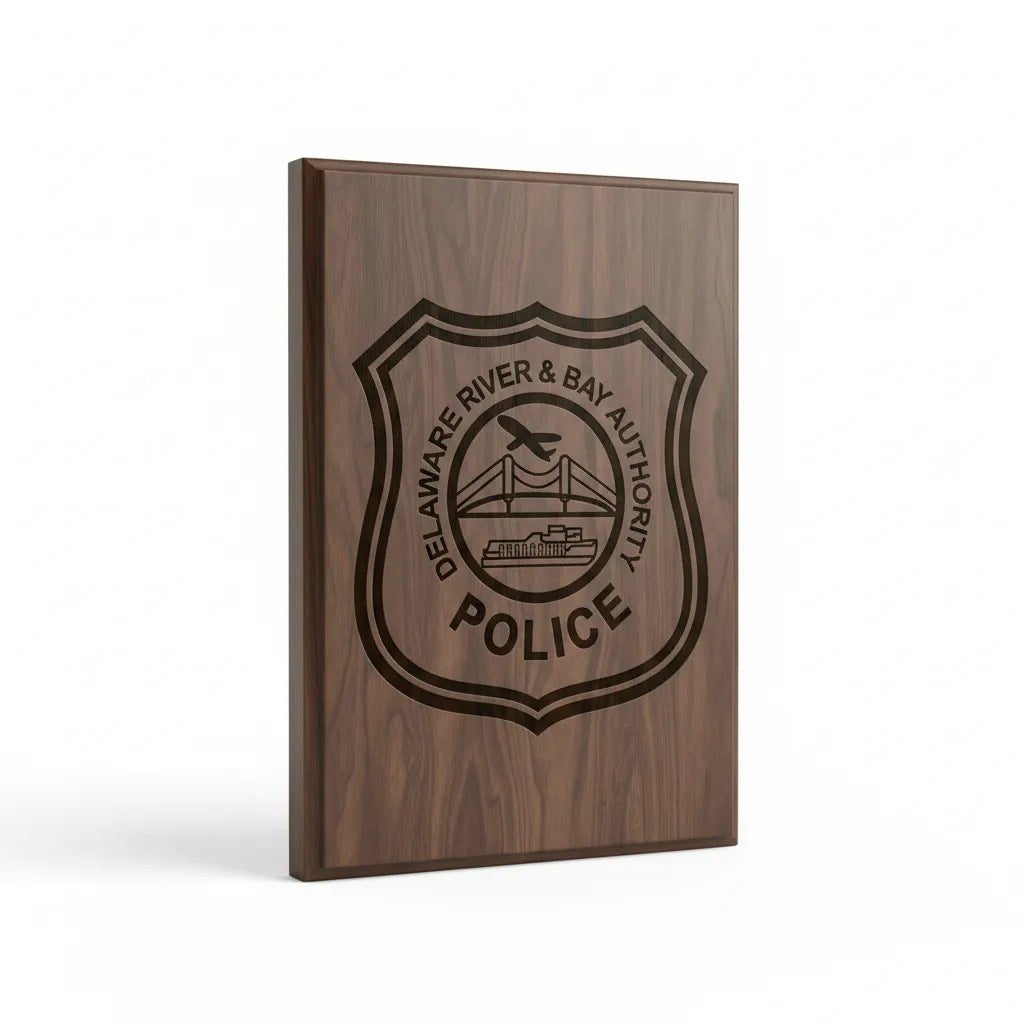 Delaware River and Bay Authority Police Badge SVG

Law Enforcement Shield Vector Design

Bridge and Ferry Police Badge Engraving File

DRBA Police Sign CNC File

Transportation Authority Seal Vector for Laser Cutting