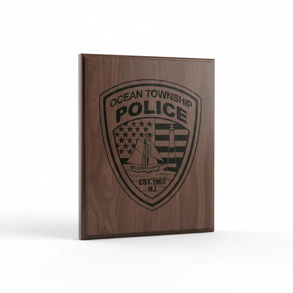 Ocean Township Police Patch SVG

New Jersey Law Enforcement Vector Design

Sailboat and Lighthouse Shield Engraving File

Ocean Township NJ Police Sign CNC File

American Flag Police Badge Vector for Lasers