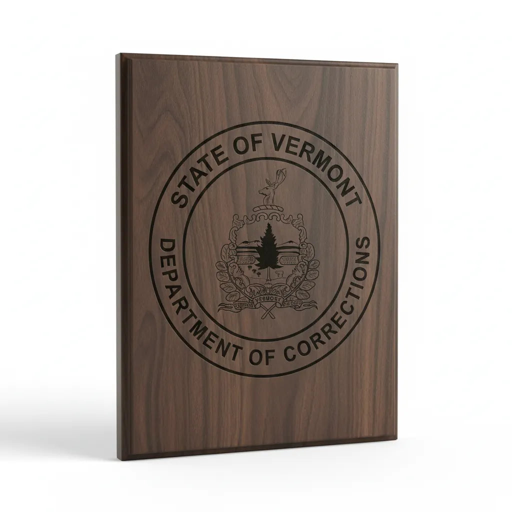 Vermont Department of Corrections Seal SVG

State of Vermont Law Enforcement Vector

Corrections Officer Seal Engraving File

Vermont State Seal CNC File

Department of Corrections Vector for Laser Cutting