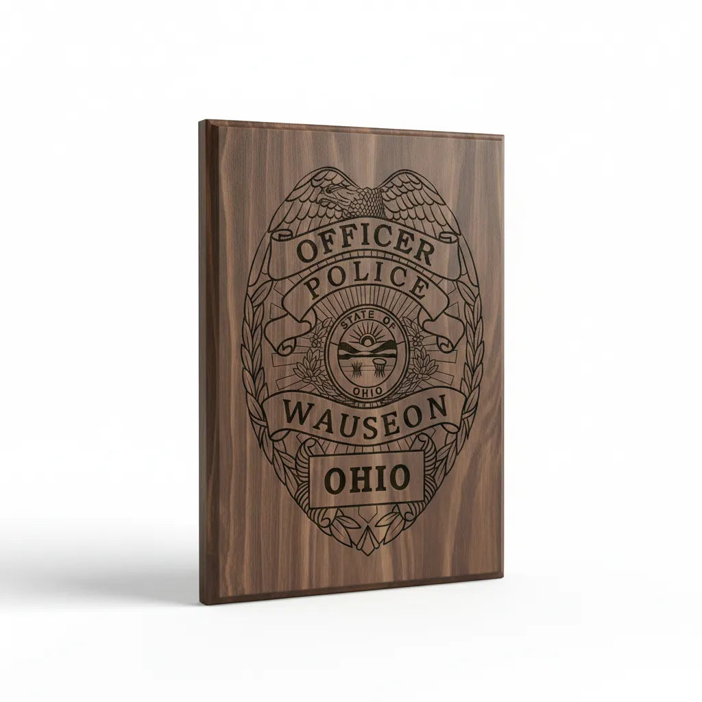 Wauseon Police Officer Badge SVG