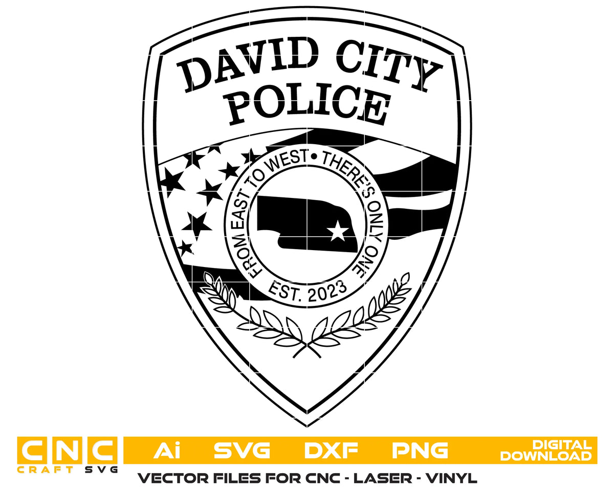 David City Police Department Patch Nebraska SVG Police Vector