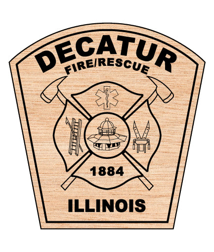 Decatur Fire/Rescue Illinois Badge SVG for CNC

Decatur IL Fire Dept Emblem Vector for Laser Engraving

Decatur Illinois Fire Rescue Patch for Wood Carving

Professional Decatur IL Firefighter Badge Vector Design

Decatur Fire Rescue SVG Logo for CNC Router Projects
