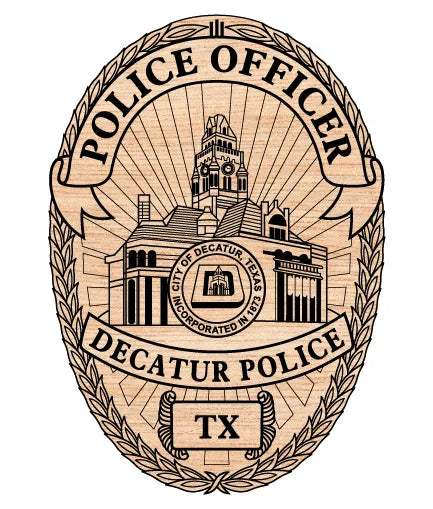 Decatur Police Officer Badge Texas SVG Law Enforcement Vector