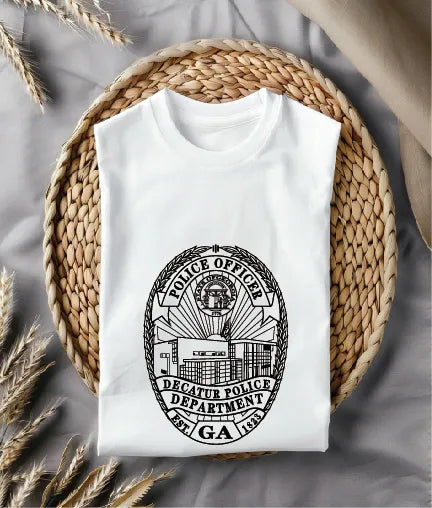 Decatur Police Officer Badge SVG Georgia Law Enforcement Vector