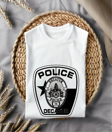 Decatur Police Patch Texas SVG Law Enforcement Vector