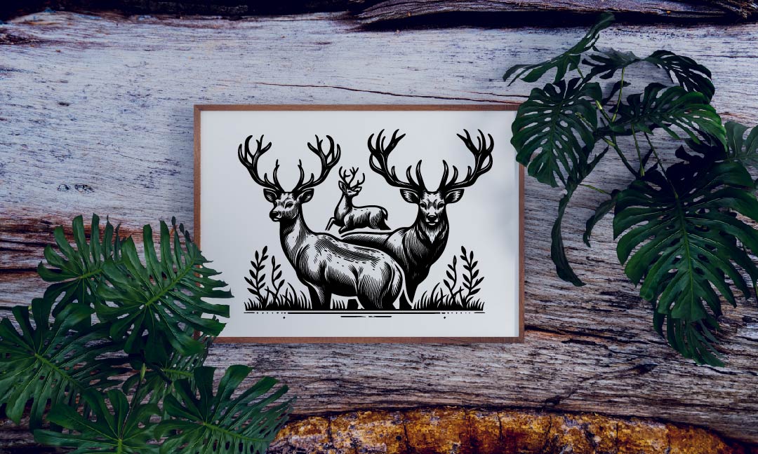 Deeb Vector Deer Vector Art – Digital Download