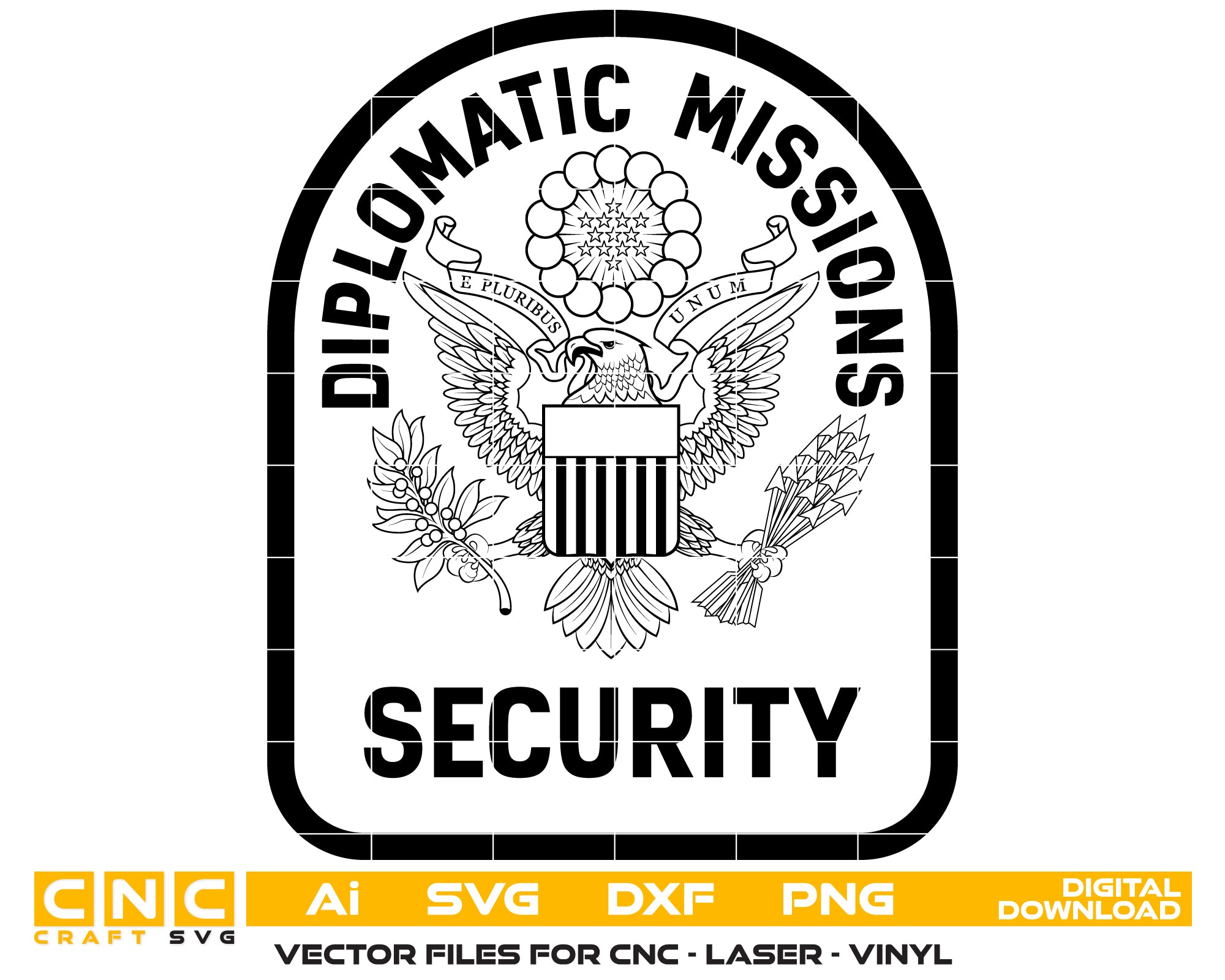 Diplomatic Security Missions Patch SVG for CNC

DSS Diplomatic Security Operations Vector for Laser Engraving

Diplomatic Security Service Mission Emblem for Wood Carving

Professional DSS Deployment Patch Vector Design

Diplomatic Security Mission SVG Logo for CNC Router Projects