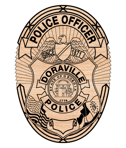 City of Doraville Police Officer Badge SVG for CNC

City of Doraville GA Police Vector for Laser Engraving

Doraville Georgia Police Officer Emblem for Wood Carving

Professional Doraville GA Law Enforcement Badge Design

City of Doraville GA Police SVG Logo for CNC Router Projects