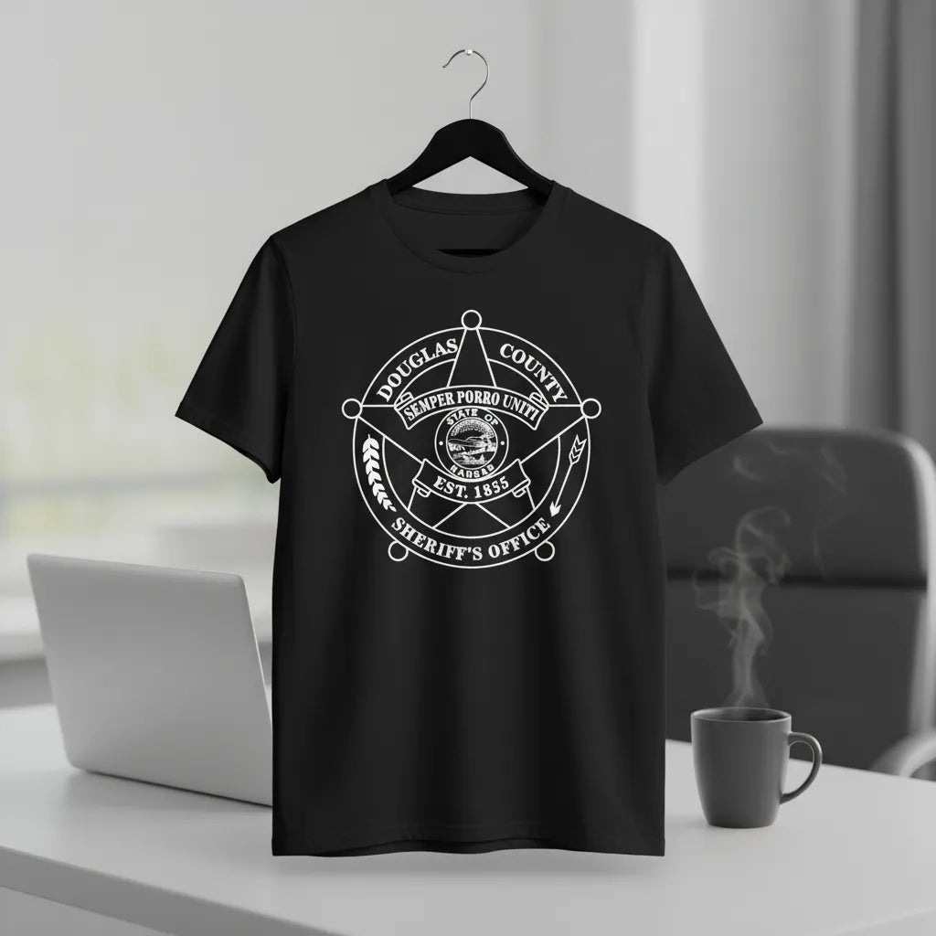 Douglas County Sheriff Badge SVG

Kansas Law Enforcement Vector Design

Semper Porro Uniti Badge Engraving File

Douglas County KS Sign CNC File

Kansas State Seal Star Badge Vector for Lasers
