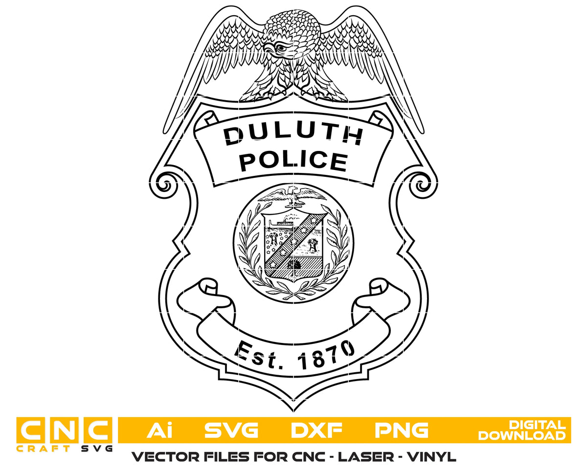 Duluth Police Department Badge SVG Law Enforcement Vector