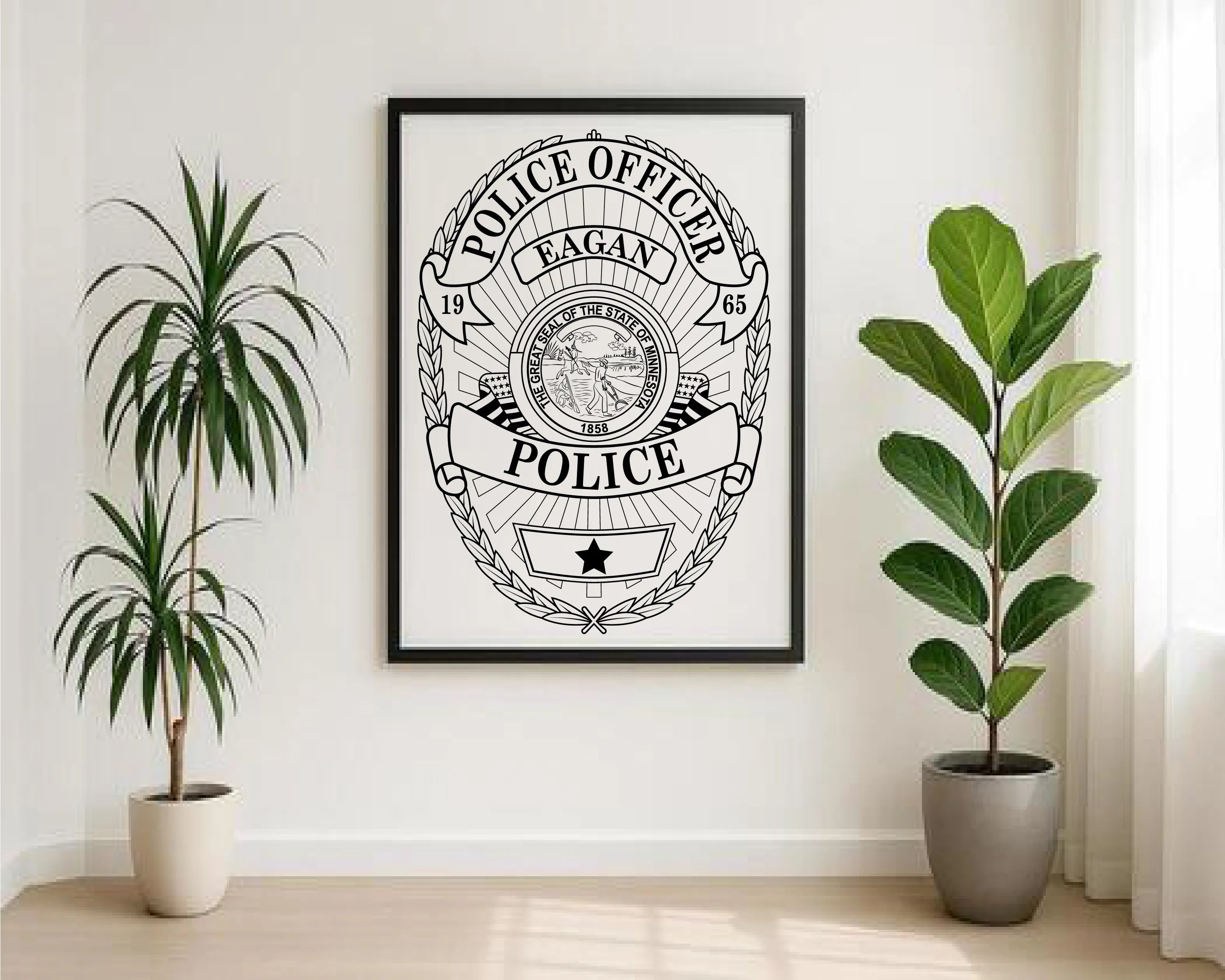 Eagan Police Officer Badge SVG Minnesota Law Enforcement Vector