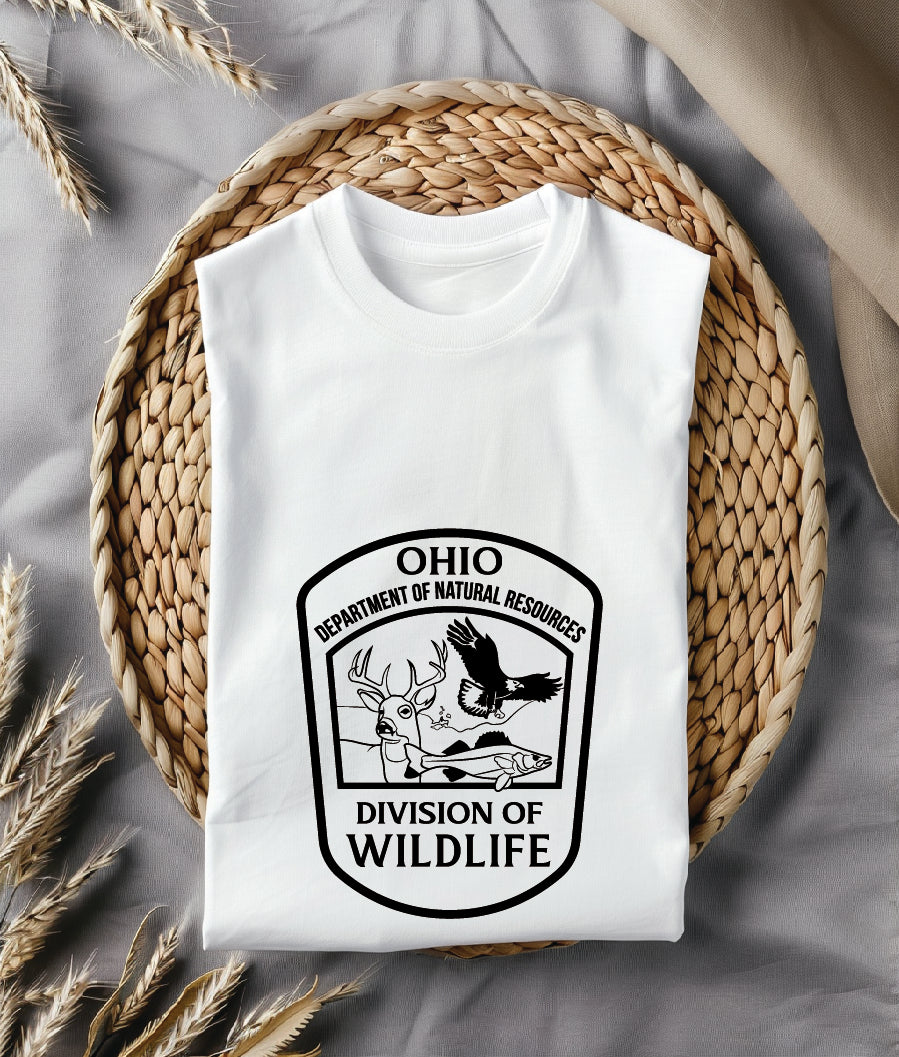 Ohio DNR Division of Wildlife Badge SVG

Department of Natural Resources Vector Design

Eagle Deer and Fish Conservation Emblem

Wildlife Officer Sign Engraving File

Ohio Wildlife Badge CNC Router File