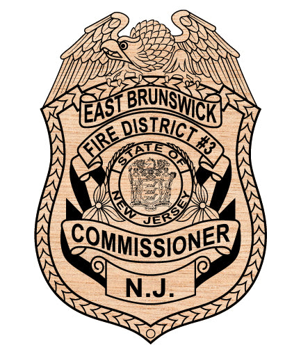 East Brunswick Fire District 3 Commissioner Badge SVG for CNC

East Brunswick NJ Fire Badge Vector for Laser Engraving

New Jersey Fire Commissioner Emblem for Wood Carving

Professional East Brunswick Fire Shield Design

East Brunswick Fire SVG Logo for CNC Router Projects