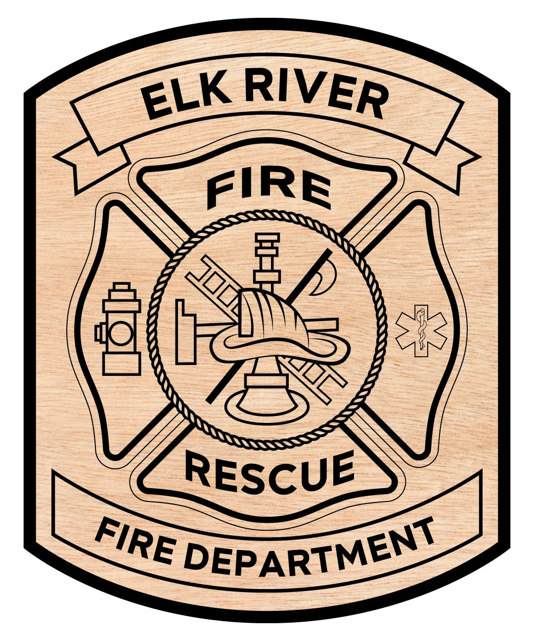 Elk River Fire Department Logo SVG Minnesota Firefighter Vector