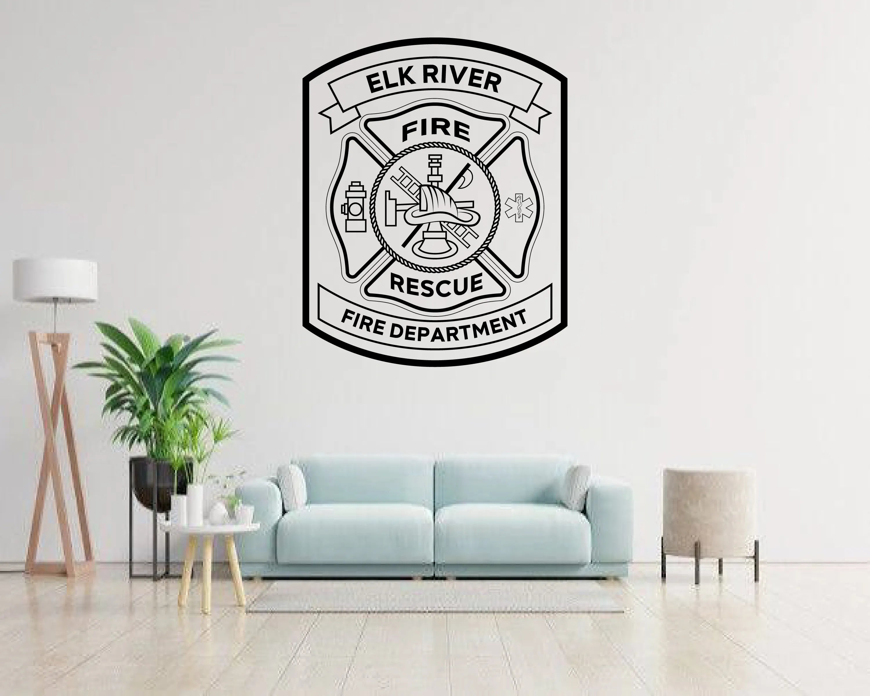 Elk River Fire Department Logo SVG Minnesota Firefighter Vector