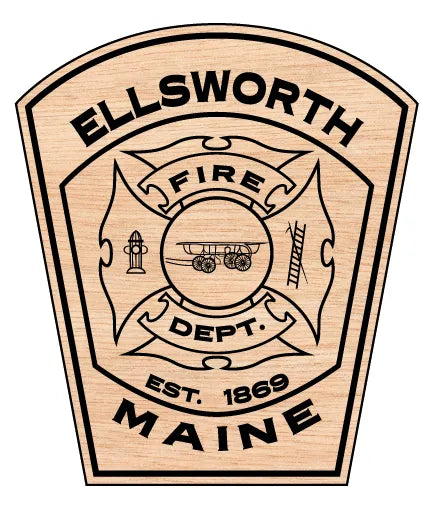 Ellsworth Fire Department Patch Maine SVG Firefighter Vector