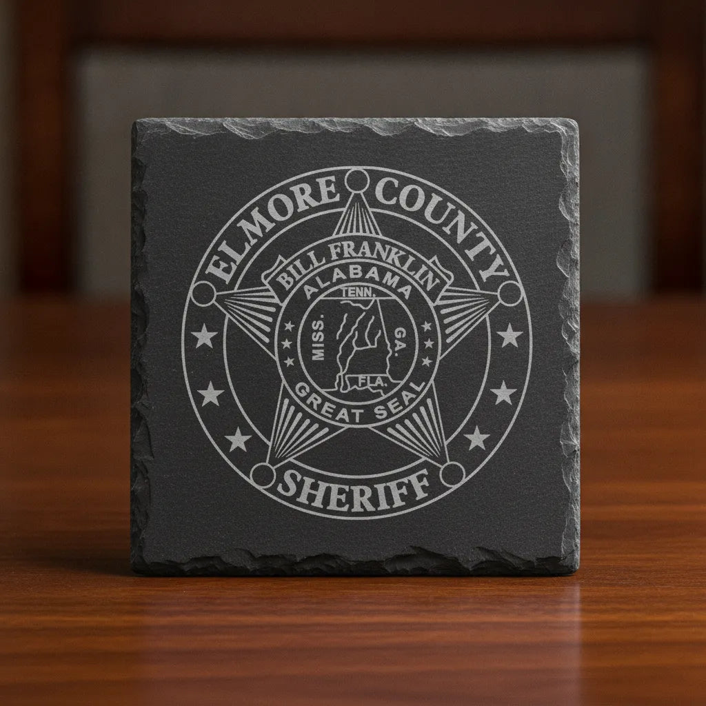 Elmore County Sheriff Badge SVG

Alabama Law Enforcement Vector

Elmore County Sheriff Emblem

Officer Plaque Engraving File

Sheriff Badge Sign CNC File