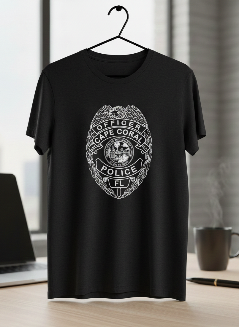 Cape Coral Florida Police Badge SVG

Florida Law Enforcement Emblem Vector

FLPD Officer Badge CNC File

Cape Coral Police Logo for Engraving

Custom Police Officer Gift SVG