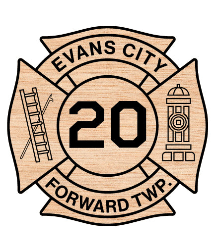 Evans City Forward Fire Department Logo SVG for CNC

Evans City Forward Fire Badge Vector for Laser Engraving

Pennsylvania Fire Department Emblem for Wood Carving

Professional Evans City Forward Maltese Cross Design

Evans City Forward Fire SVG Logo for CNC Router Projects