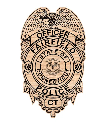 Fairfield Police Officer Badge SVG Connecticut Law Enforcement Vector