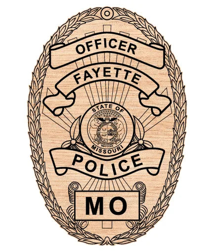 Fayette Police Officer Badge Missouri SVG Law Enforcement Vector