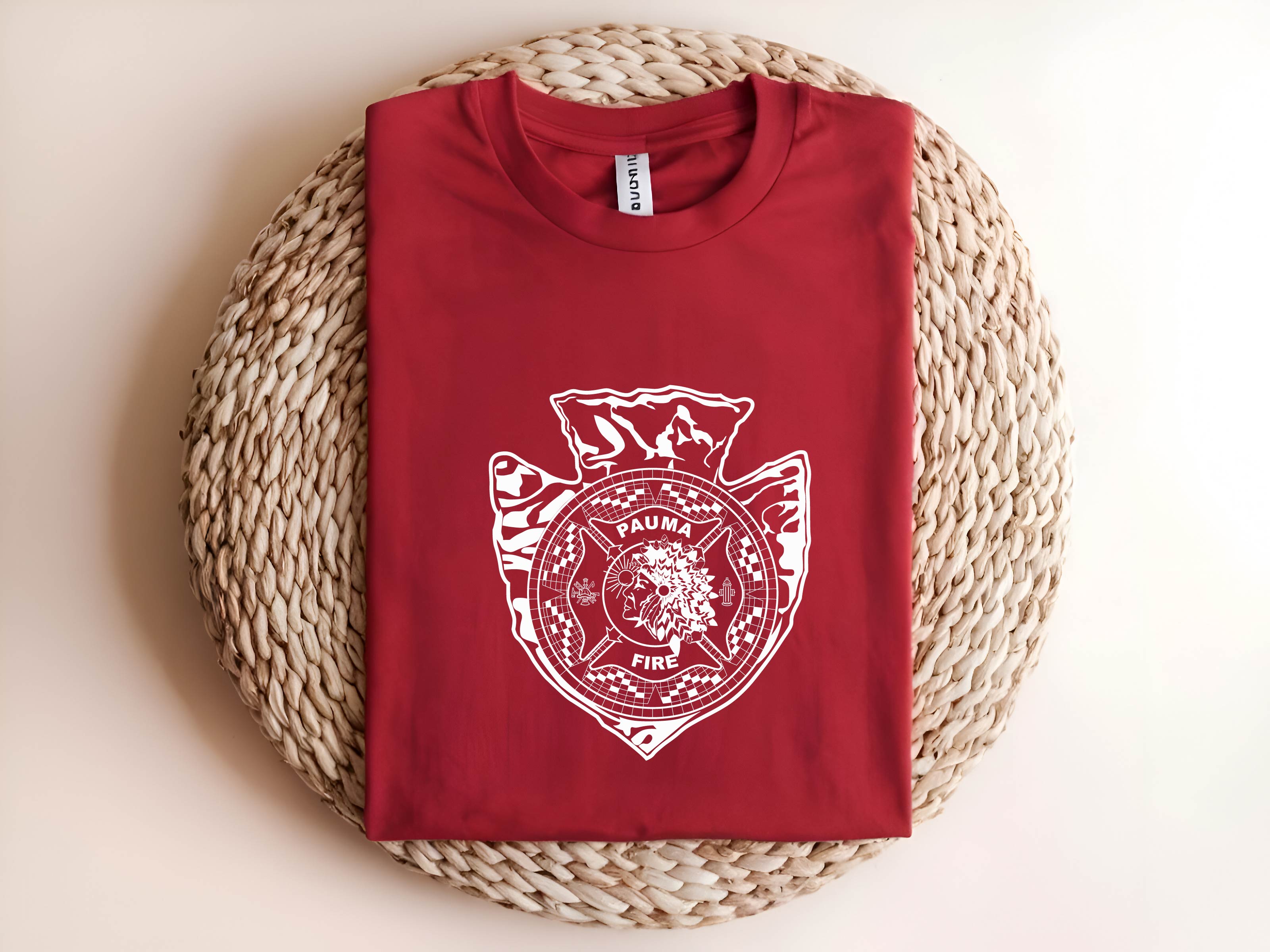 Pauma Fire Department logo, firefighter emblem SVG, fire department patch vector, firefighter logo engraving file, fire station badge SVG, CNC laser engraving design