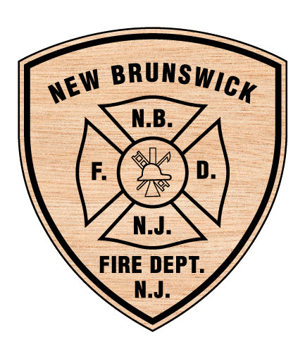 New Brunswick Fire Department Badge SVG

New Jersey Firefighter Vector Design

Fire Dept Maltese Cross Shield Emblem

Firehouse Sign Engraving File

NBFD Badge CNC Router File
