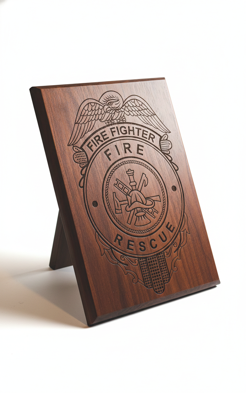 Firefighter Fire Rescue Badge SVG

Fire Department Emblem Vector

Fire Rescue Logo for Engraving

Firefighter Shield CNC Design

Fire Station Plaque Vector File