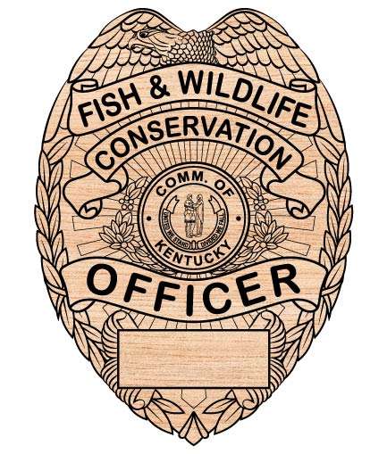 Kentucky Fish and Wildlife Badge SVG

Conservation Officer Vector File

Kentucky Law Enforcement Emblem

Officer Plaque Engraving Design

Fish & Wildlife Badge CNC Vector File